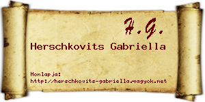 Herschkovits Gabriella névjegykártya